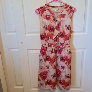 Ann Taylor Loft floral dress with belt